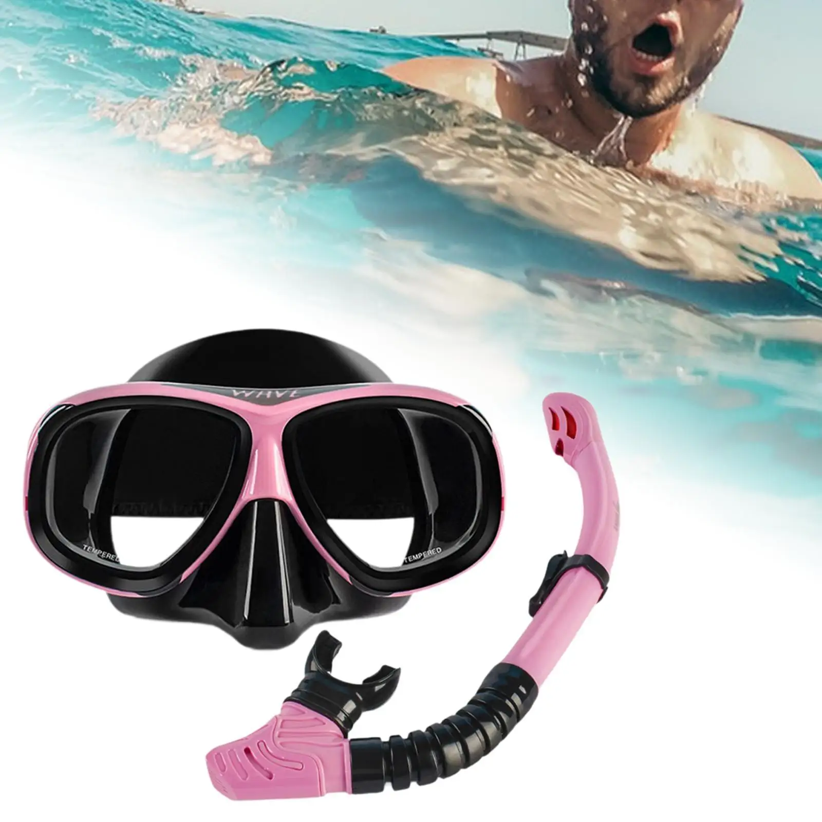 Nearsighted Snorkel Set Shortsighted 2.5D Diving Mask for Diving Freediving