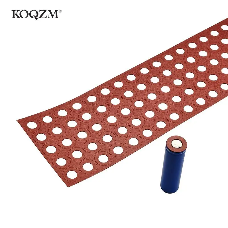 200pc(2sheet) Li-ion Battery Anode Insulation Gasket Insulator Ring For 18650 Series Li-ion Battery Anode Hollow Point Insulator