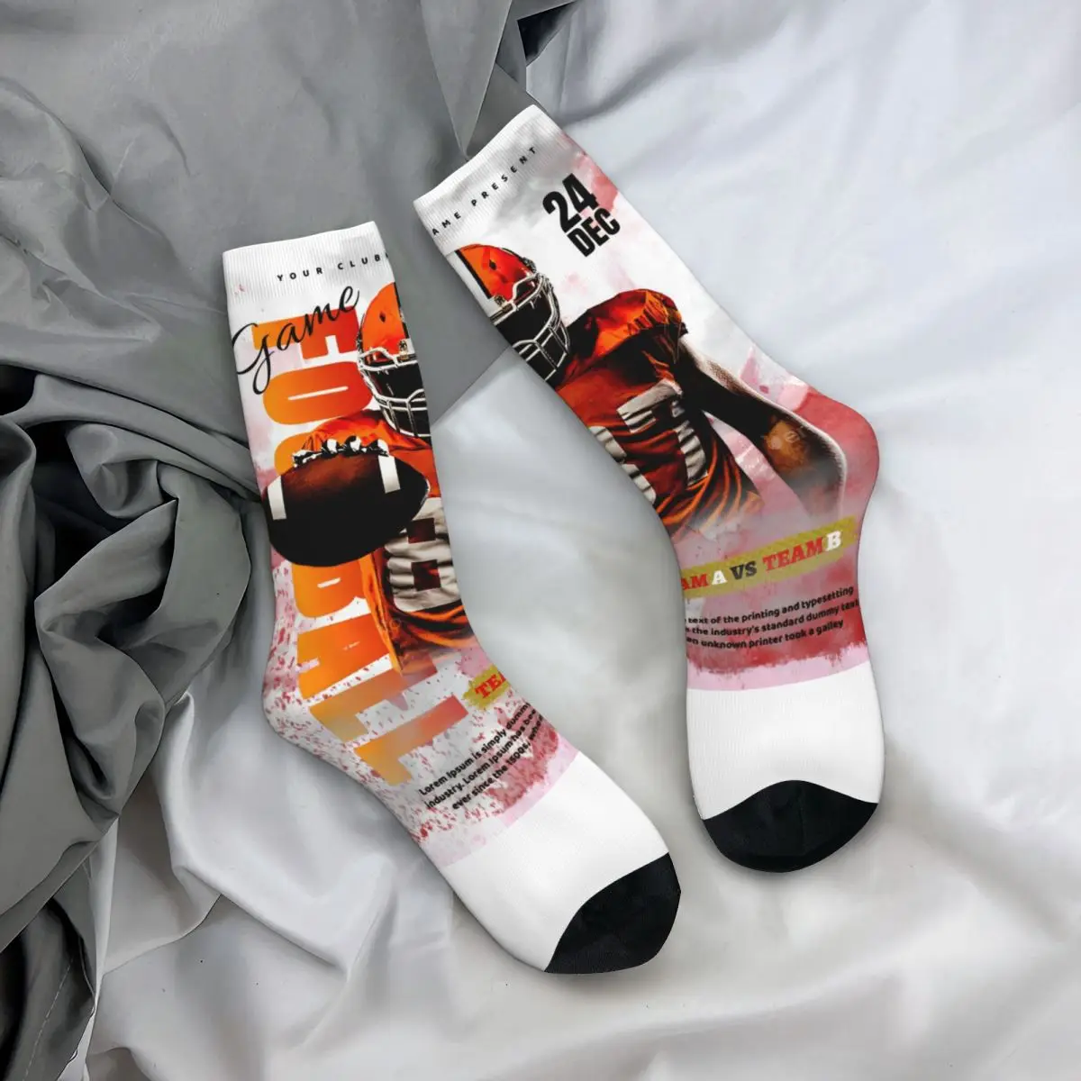 American Football Socks Winter Stockings Korean Adults Men Soft Socks Graphic Skateboard Anti Sweat Socks