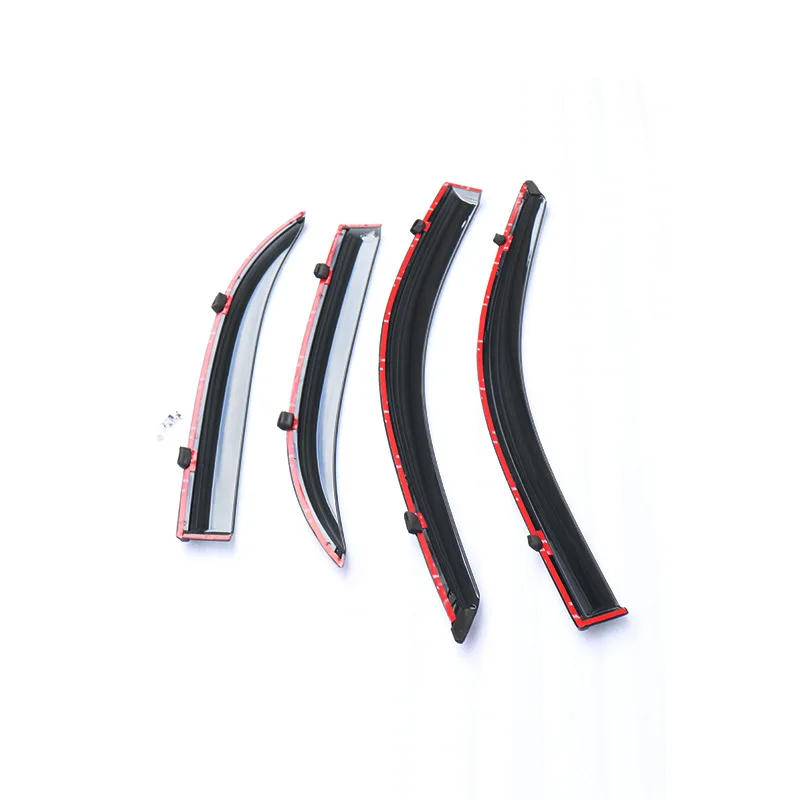 Injection-molded window rain shields, rain covers, and rain visors suitable for Toyota Corolla models from 2003 to 2008