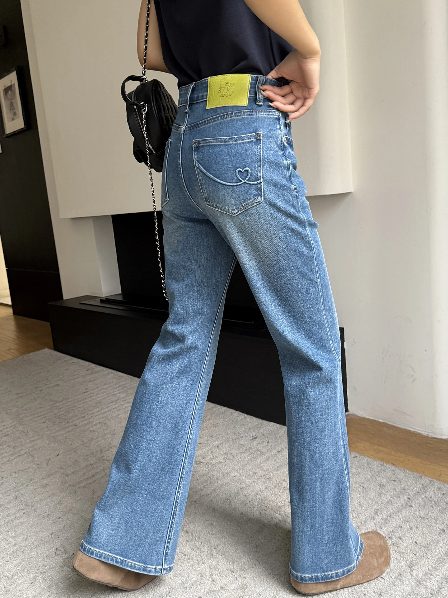 

Женские джинсы Blue Bell Bot с широкими штанинами, прямые, свободные, в пол, весна 2026, новые, с высокой талией, из денима