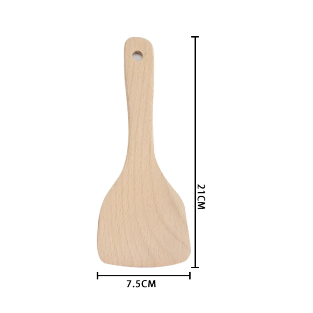 ملعقة أرز غير لاصقة من الخشب الطبيعي مجداف أرز المطبخ للاستخدام المنزلي أداة تقديم الطبخ اثارة مغرفة خشبية