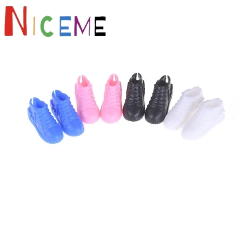 4 Pairs Shoes for Barbie Dolls Toys Fashion Doll Accessories Baby Toys Girls Gift Football Sports shoes