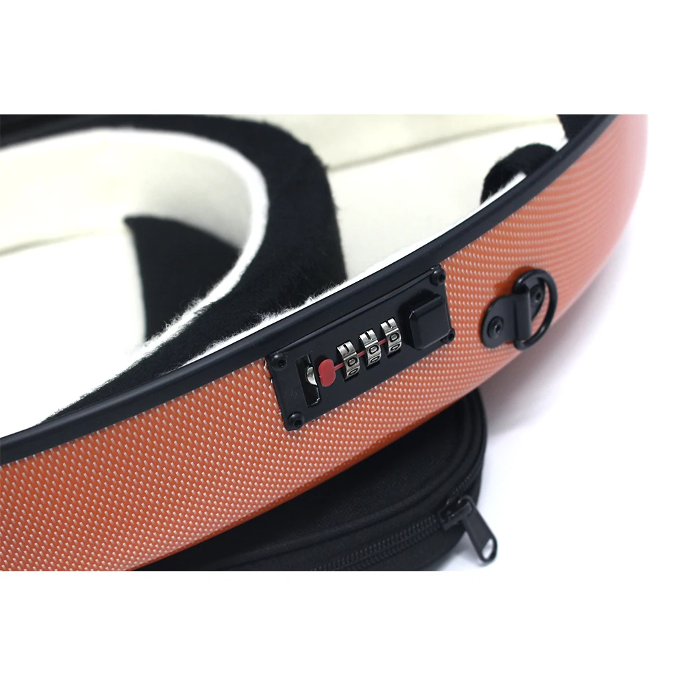 4/4 Violin Case Carbon Fiber Violin Case with Music Bag and Combination Lock and Strap High Quality Violin Case 4/4