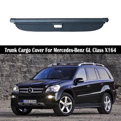 Car Trunk Cargo Cover For Mercedes-Benz GL Class X164 GL350 GL400 GL450 GL550 2006-2012 Security Shield Rear Curtain Privacy