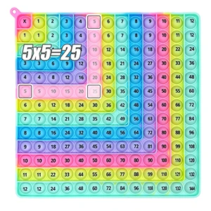 Juegos de matemáticas de práctica de multiplicación, 12x12 veces Juegos de mesa de actividades de aprendizaje de mesa, matemáticas enseñando juguetes de papelería regalos de papelería 12 Mejor multiplicación de ventas - №10