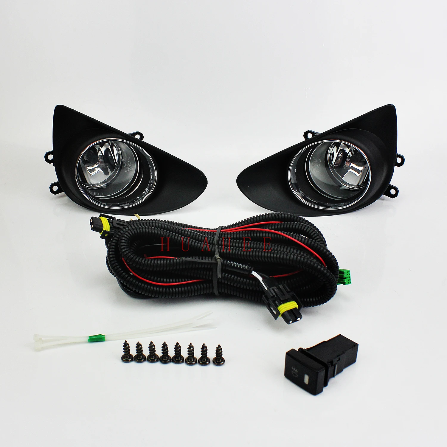 

For Toyota Yaris Hatchback 2012-2014 /Vitz 2013 - 2014 Front Fog Lights Complete Kit Direct Replacement w/Bulb Switch Wire Bezel