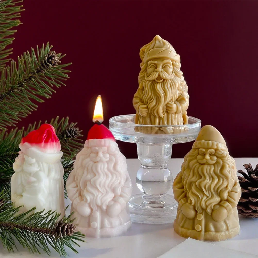 

Силиконовая форма для литья из смолы «Дед Мороз», формы для гипса и смолы в виде рождественских шаров для изготовления свечей своими руками, для полимерной глины и гипса