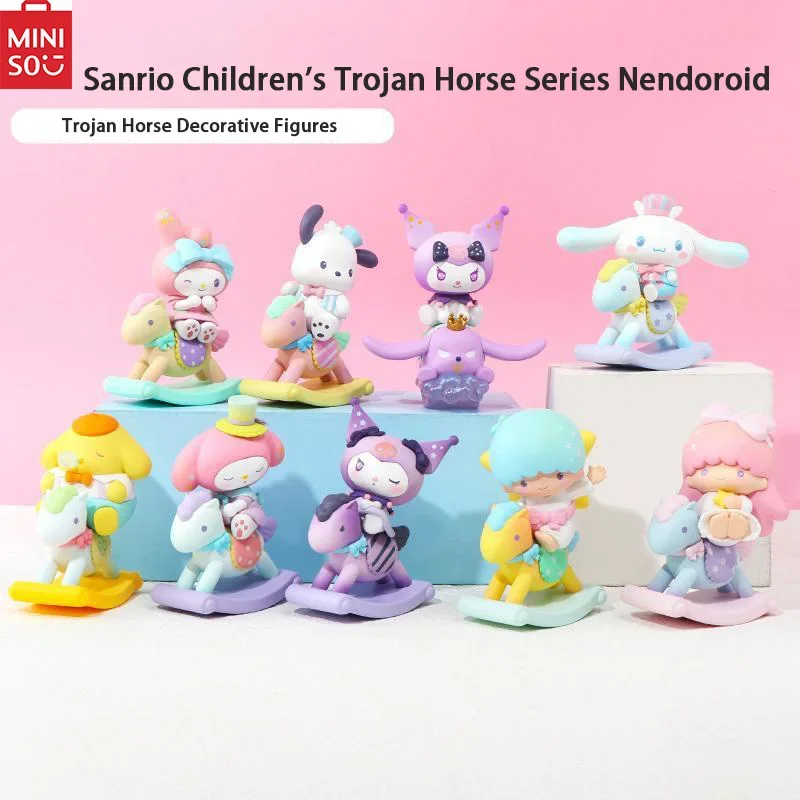 MINISO Sanrio Childishness Hobbyhorse Series Blind Box Ornament Mystery Box Children Day Christmas Gift Toys Desk Doll Genuine