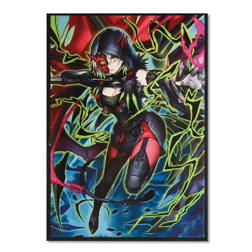 

63X90mm 50PCS Glitters Japanese Size Art Anime Card Sleeves Cartoon Card Protector for YGO Card Inner Trading Card Sleeves