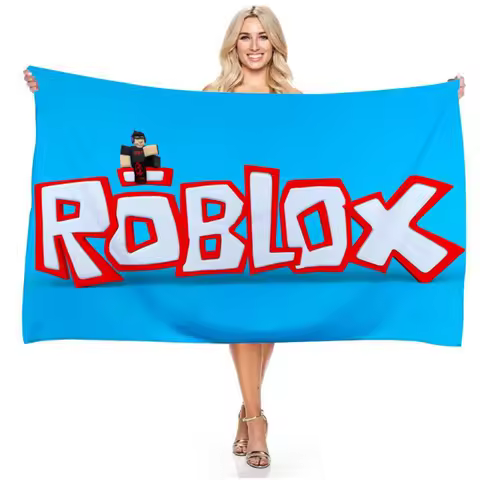 Cartoon Game Roblox Bath Towel Bathrobe Beach Towel Quick-drying Children's Bath Towel Non-sand Creative Birthday Gifts