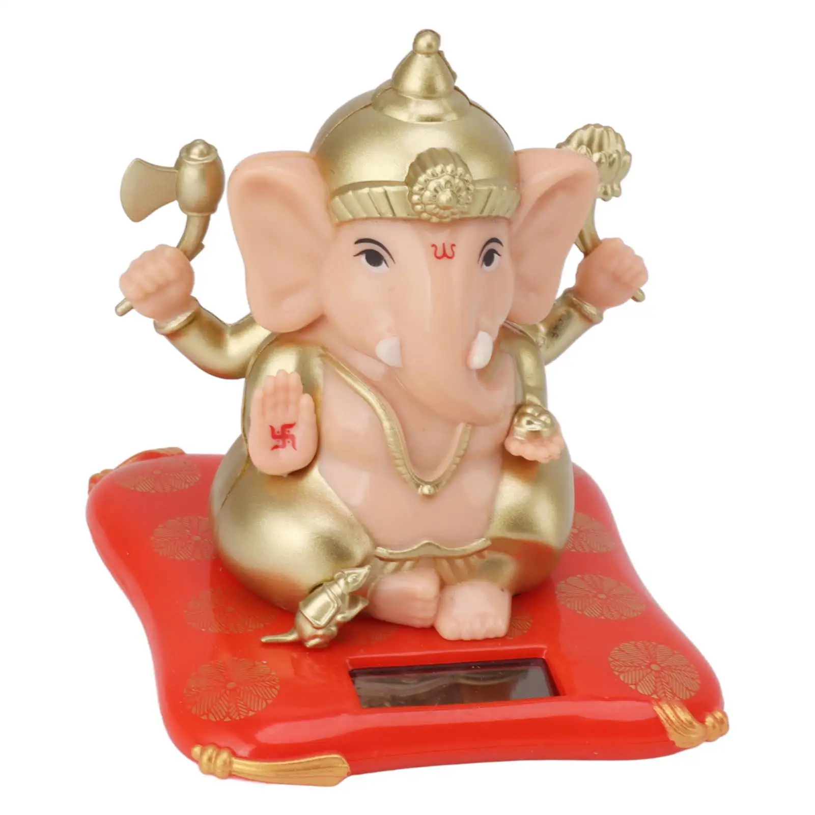 Ganesha adorno alimentado por energía Solar para el hogar, jardín, coche, Decoración de mesa