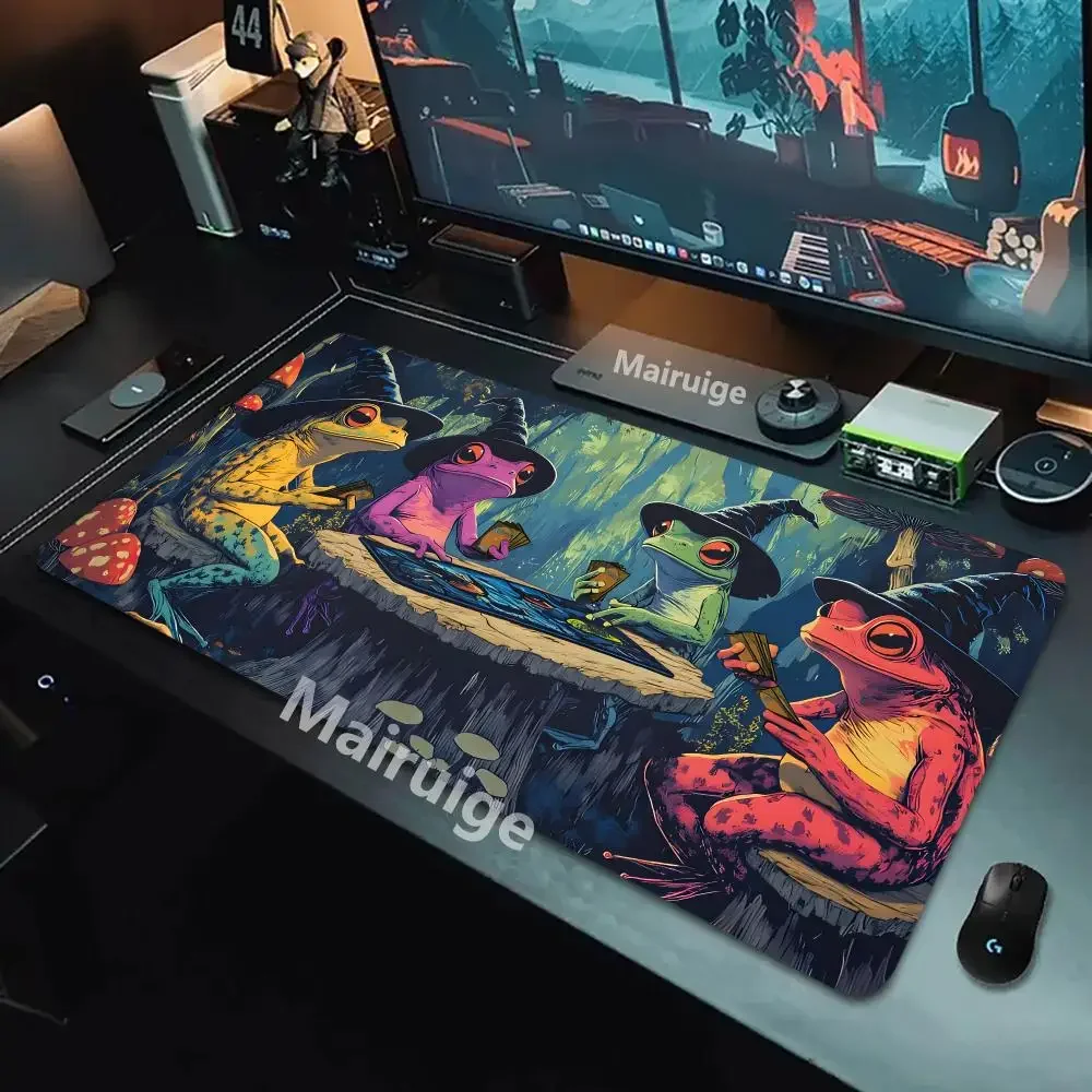 

Игровые коврики Magic Frog Тематические игральные карты Dartfrogs Большой коврик для мыши Ультра-гладкий коврик для клавиатуры Настольный коврик с прошитыми краями