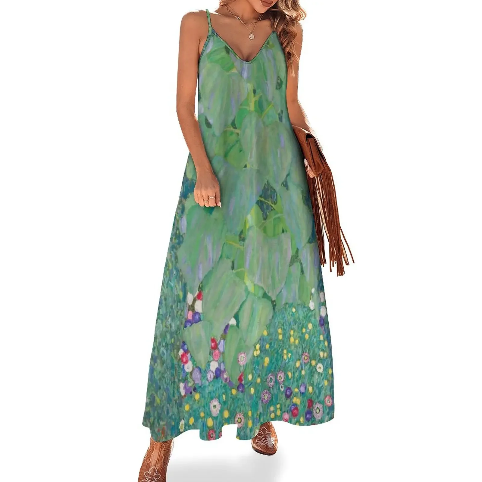 

Gustav Klimt - Sunflower Sleeveless Dress womens clothing Woman fashion sexy dress for women