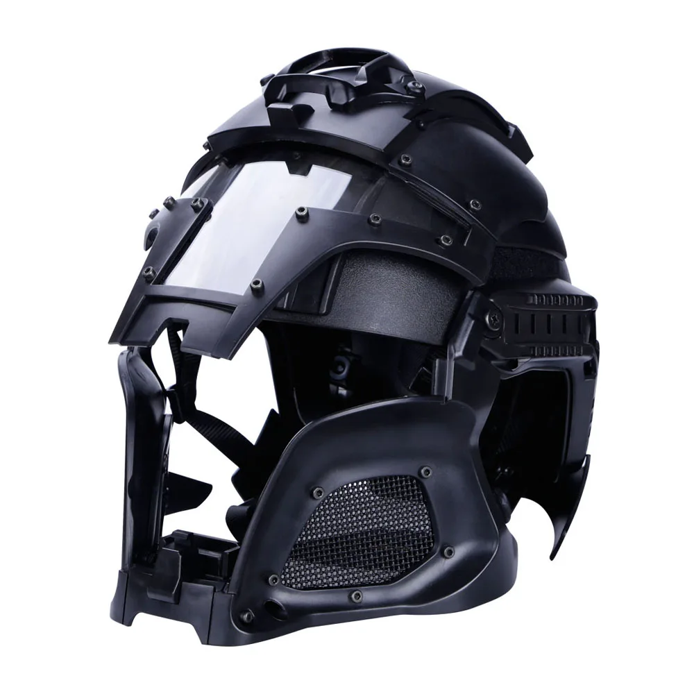 Tactical Helmet Modular Medieval Iron Warrior Protective Paintball Airsoft Helmet Replaceable Lenses Outdoor Sports Cycling Gear