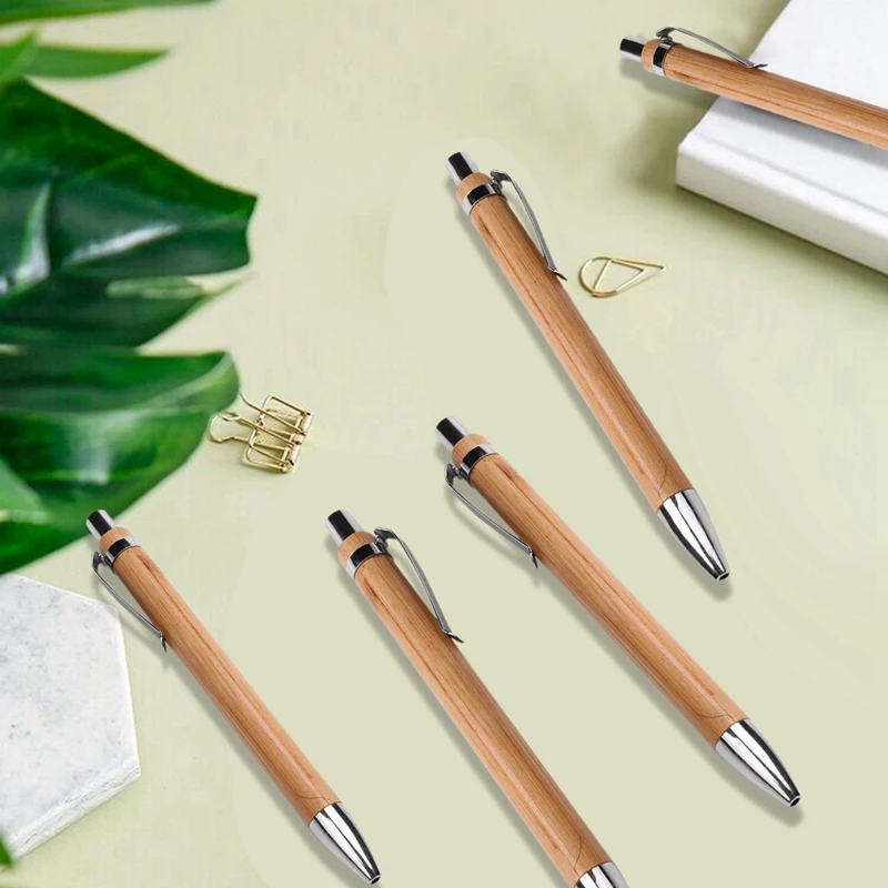 Diversos Bamboo Wood Ballpoint Pen Sets, Quantidades Escrita Instrumento, Conjunto 120