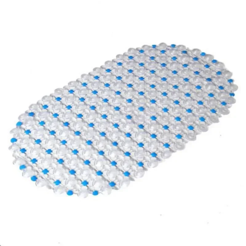 PVC Anti-skid Bath Mats Rectangle Bathtub Safety Shower Non-slip Bath Mats With Suction Cups Transparent Floor Mat