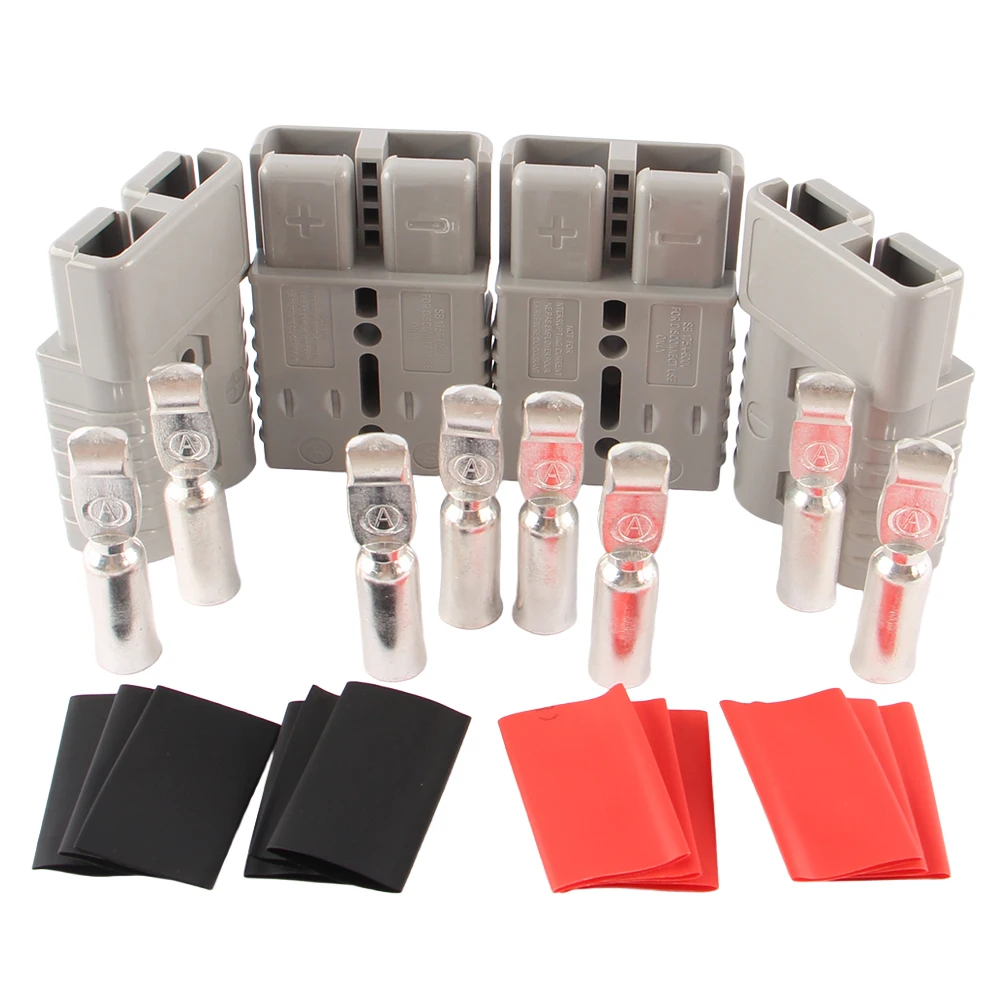 175A 600V 1/0 AWG Battery Quick Connect Disconnect Power Double Pole Connector Plug for Winch Trailer RV Forklift