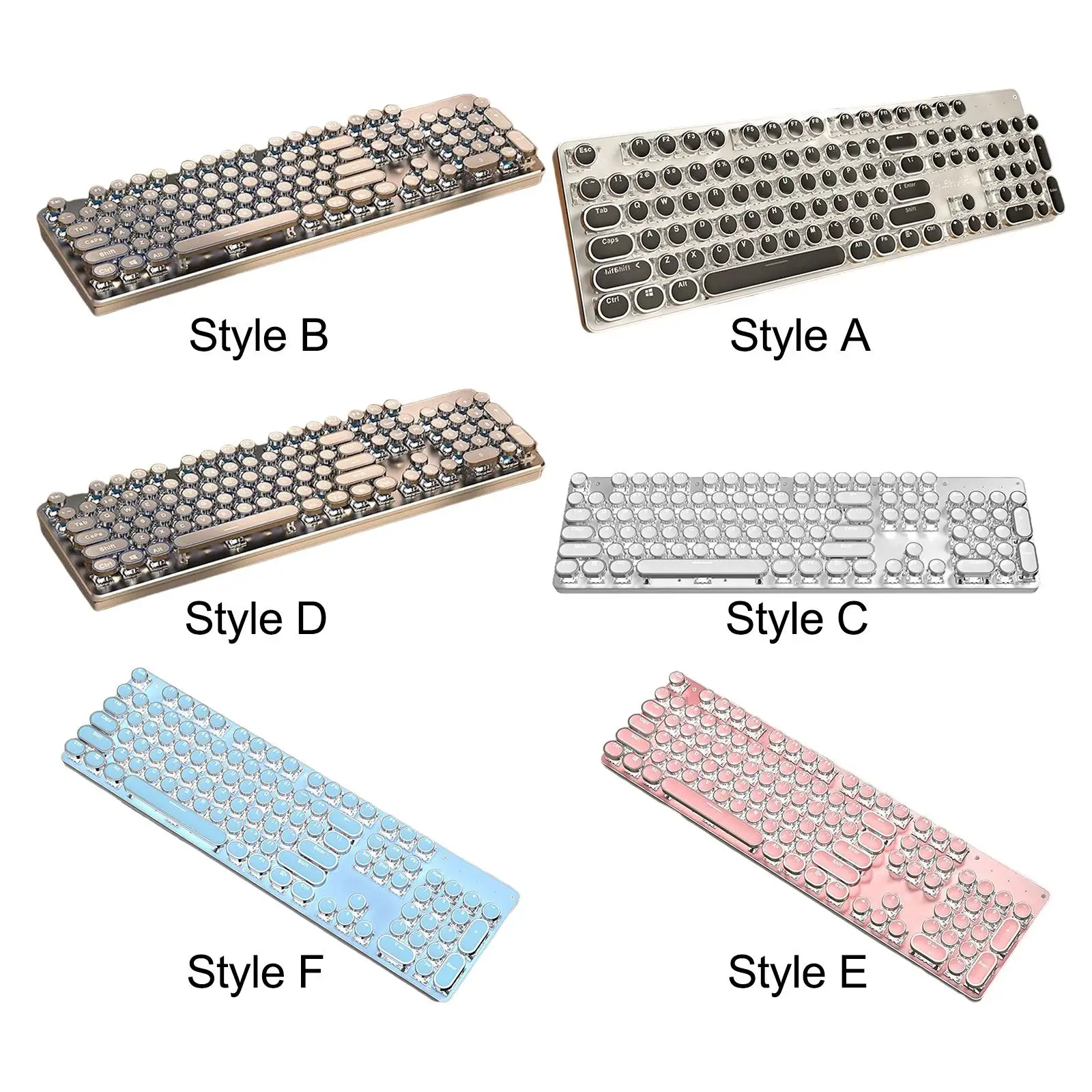 Mechanical Keyboard Brightness Adjustable Wired 3 Modes Connectable Gaming