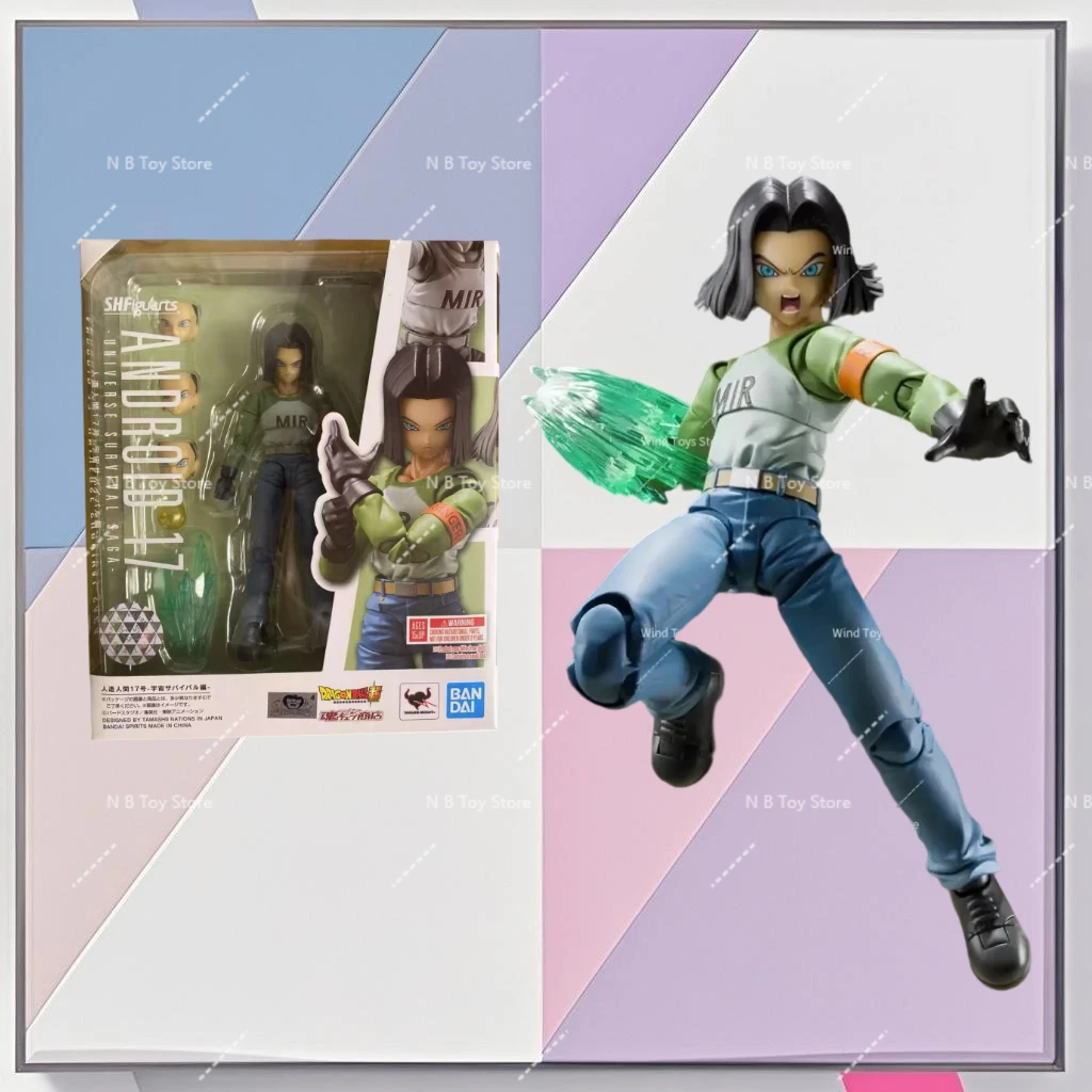 Original Sh Figuarts Shf Dragon Ball Android 17 universo supervivencia Saga figuras de acción modelo juguetes regalo Anime Figura