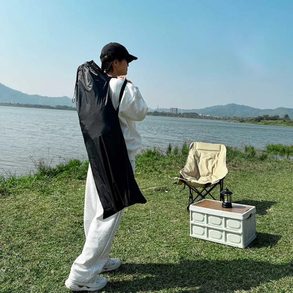 كرسي للاستلقاء في الهواء الطلق، كرسي قمر لاستراحة الغداء في المكتب قابل للطي، مسند ظهر قابل للتعديل بثلاثة أوضاع، كرسي أريكة للتخييم كسول #3