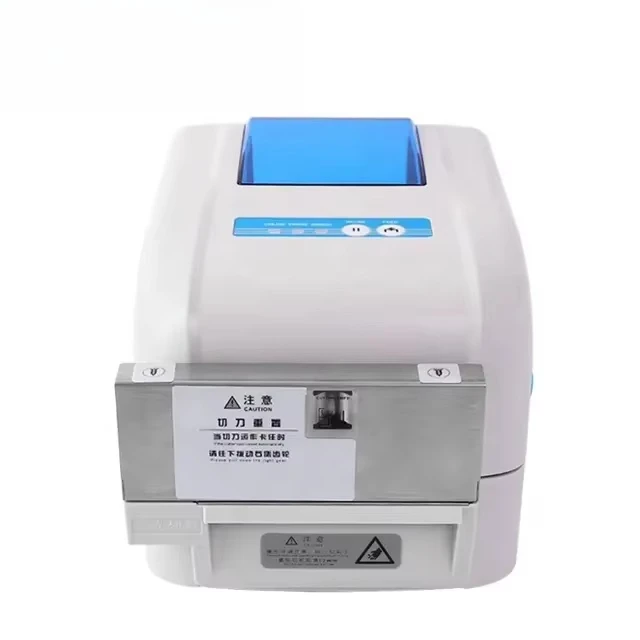 GP-1834TC 4 Inch Thermal Transfer Printer with Auto Cutter 300dpi Barcode Clothing Label Stickers Wash Care Labels