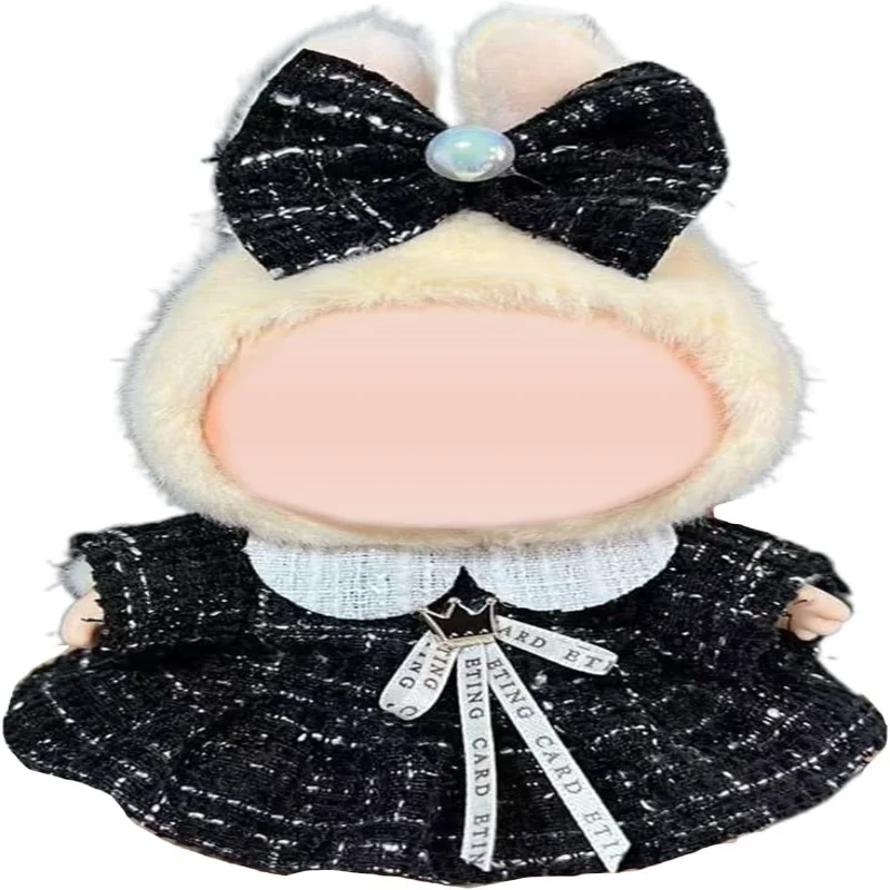 

Clothes for Labubu 17cm Dolls Accessories, Includes Bibs, Bodysuit, Stylish Adorable Labubu Clothing Accessories ( No Doll (Whit
