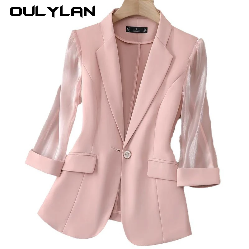 Women\'s Blazer Coat 2024 Spring Autumn Korean Version Leisure Ladies Suit Jacket Design Sense Korean Version Female Suit Top