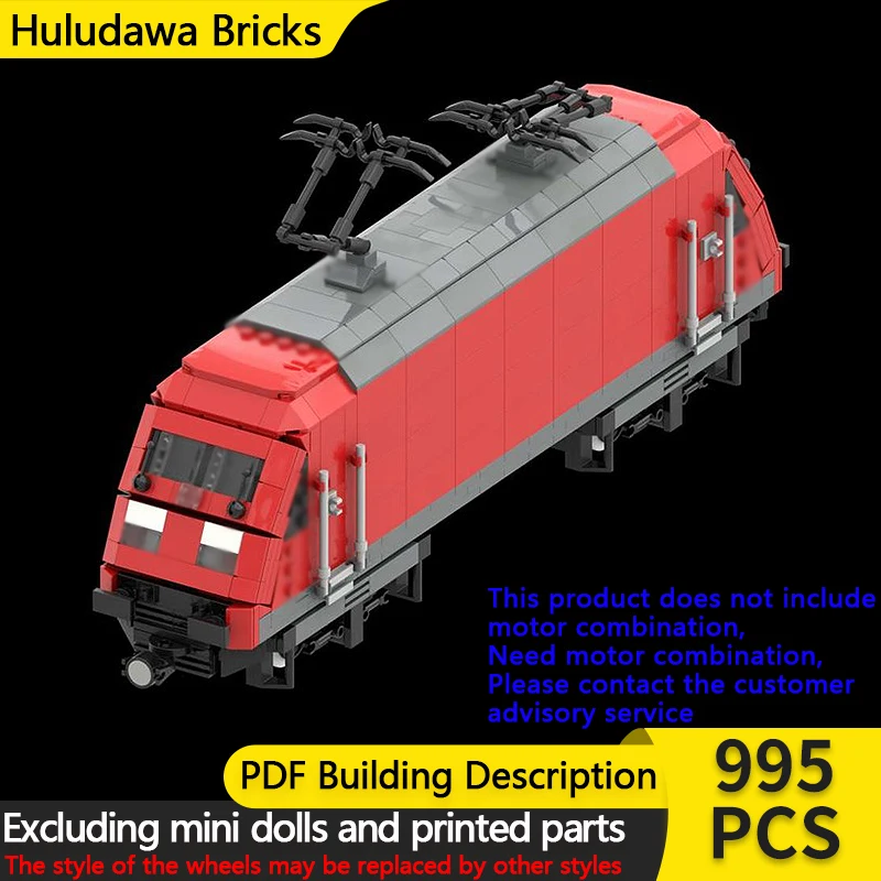 

City Car Model MOC Building Bricks BR101 Electric Locomotive Modular Technology Gifts Holiday Assemble Children Toys Suit