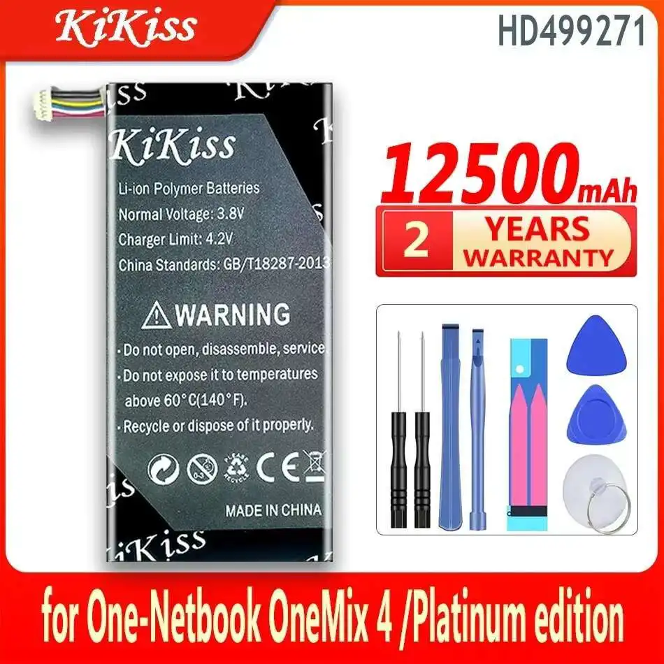 

KiKiss Аккумулятор HD 499271 (4-й) 12500 мАч для One-Netbook OneMix 4 OneMix4 One Mix 4/Platinum edition Bateria большой емкости