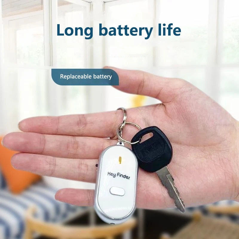 

Mini LED Anti-lost Whistle Key Finder Flashing Beeping Remote Kids Key Bag Locators Car wallet pet positioning 2025 New Hot