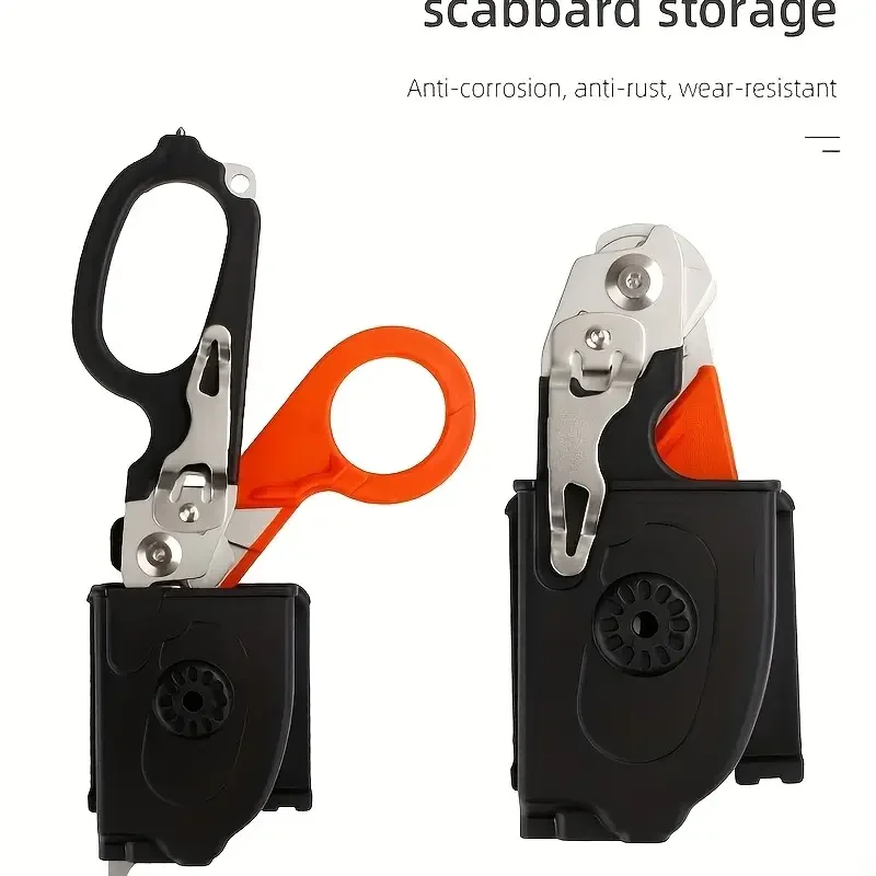 Folding Tactical Rescue Scissors Outdoor Survival Tool Replace for Leatherman Raptor First Aid Expert