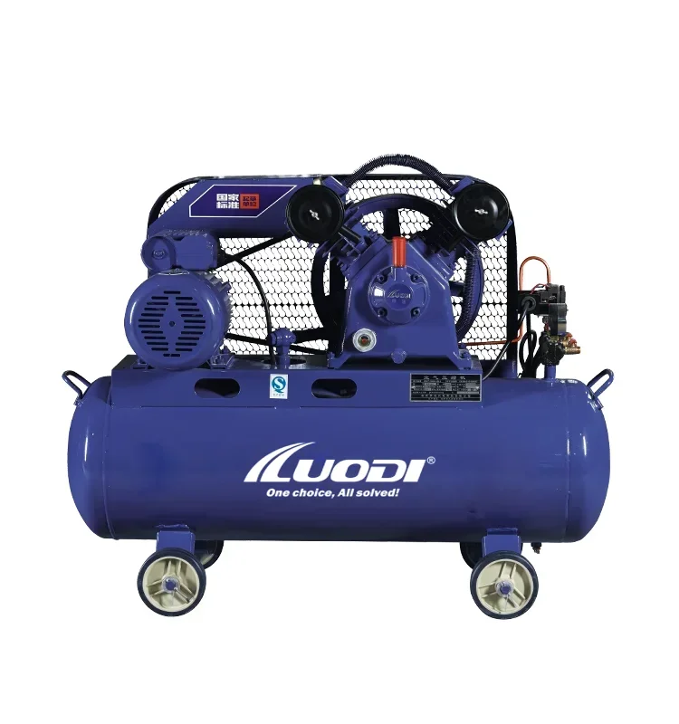 

90Liter Silent Air Compressor Low Energy Consumption and High Efficiency V-type Two-pump Head LUODI Small 220V Air Compressor