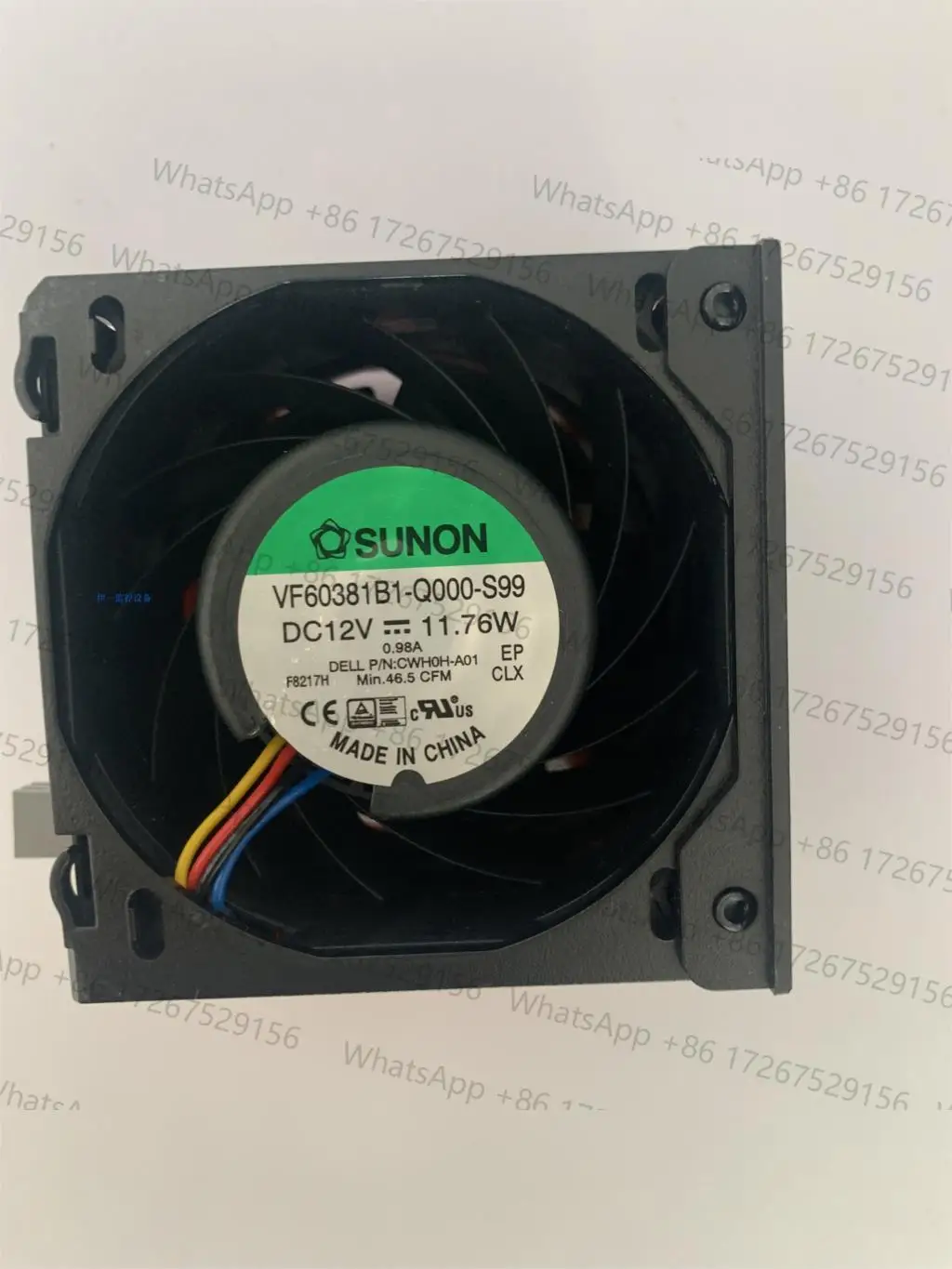 VF60381B1-Q070-S99 CWH0H-A01 New,for SUNON DC 12v 46.5CFM 11.76W,for DELL Server,High Speed Large Air Volume