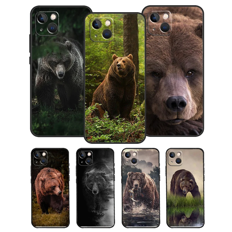 Grizzly Bear Phone Case For Samsung Galaxy S25 S26 Ultra S20 S21 S22 S23 S24 Plus S10 S25 FE Funda Cover