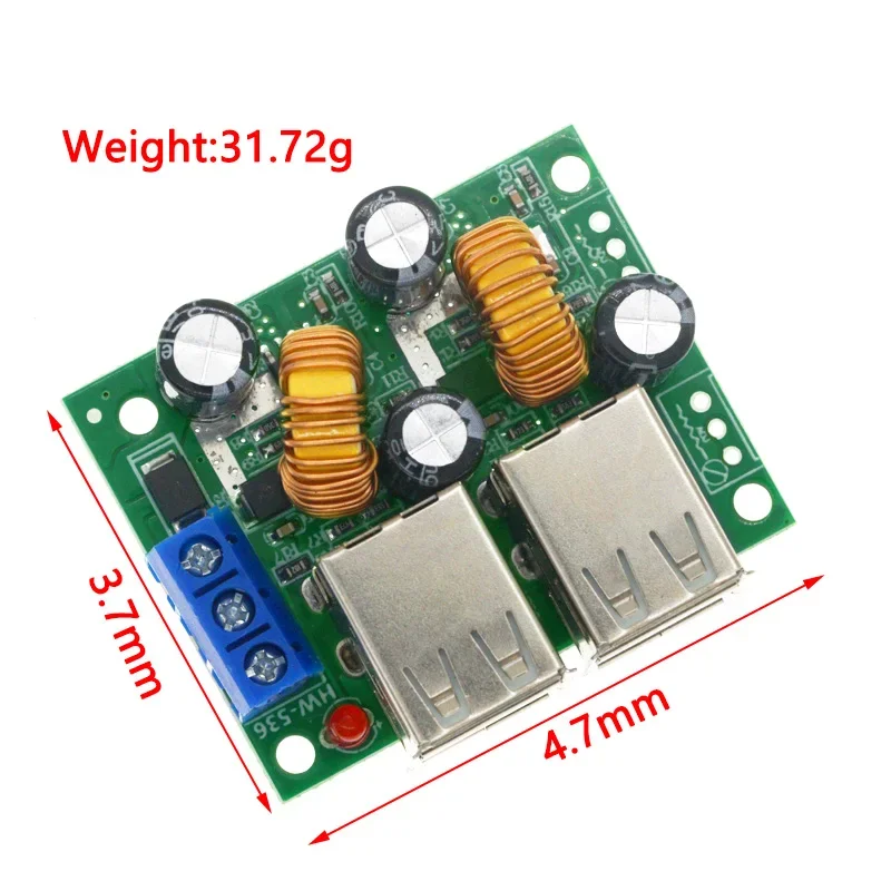 4 Four USB Port A5268 Step Down Power Supply Converter Board Module DC 12V 24V 40V to 5V 5A For MP3/MP4 Phone Car Equipment