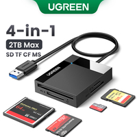 UGREEN Card Reader 4-in-1 USB3.0 USB-C OTG to SD CF Micro SD TF MS Card Adapter for Laptop PC Windows macOS Memory Card Adapter