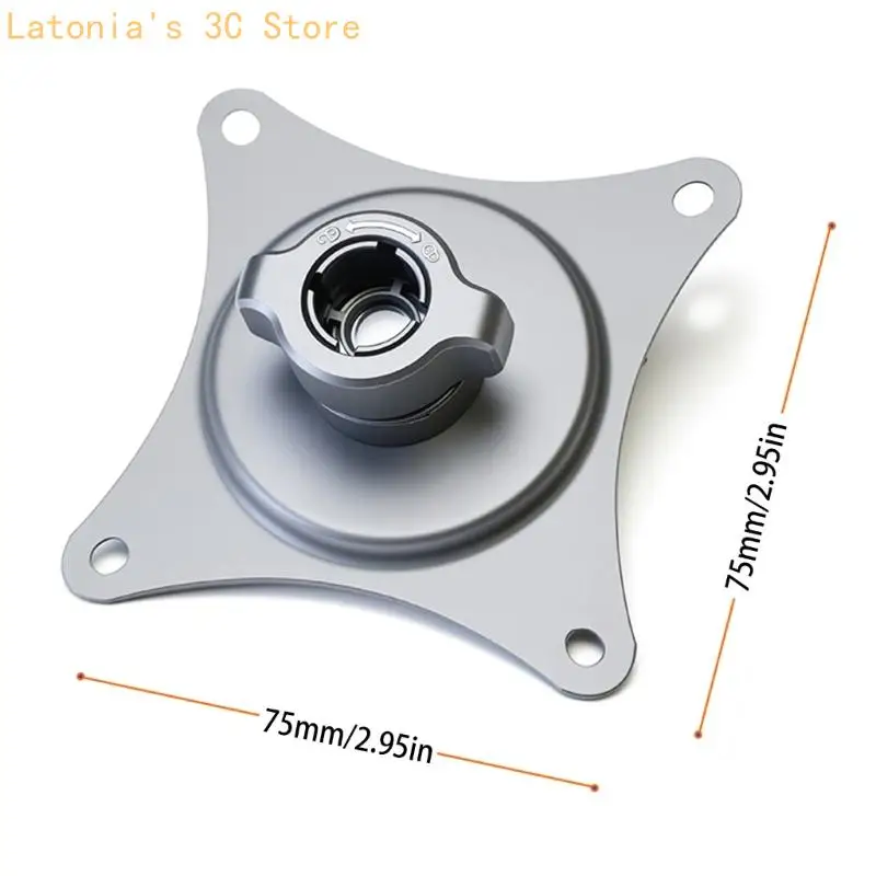 Tragbarer Monitorständer mit 75 x 75 mm VESA-Halterung, Schreibtischständer aus Metall mit runder Basis und teleskopischer – Detail 6