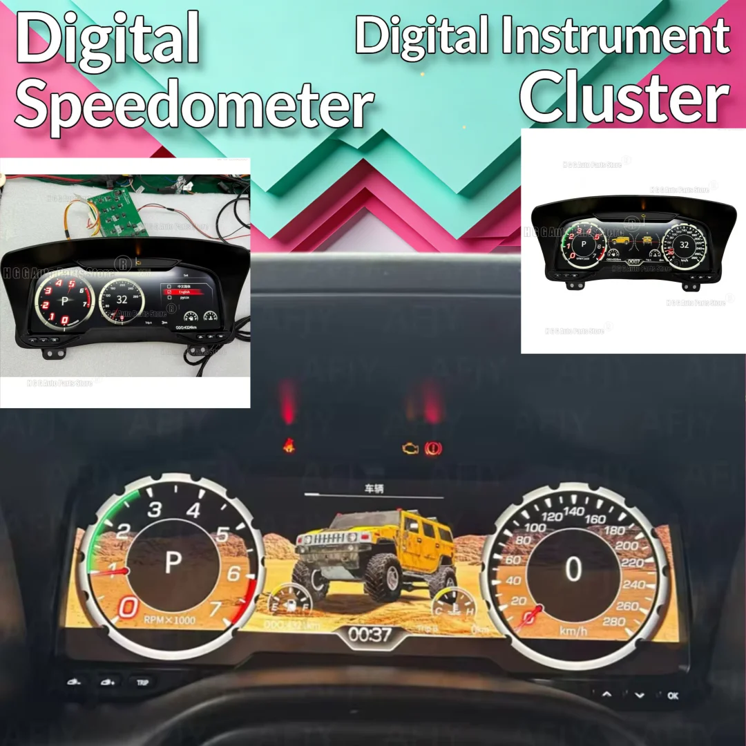 

Car LCD Dashboard For Hummer H3 2005~2010 Instrument Panel Auto Digital Cluster Speedometer Virtual Cockpit Monitor Display