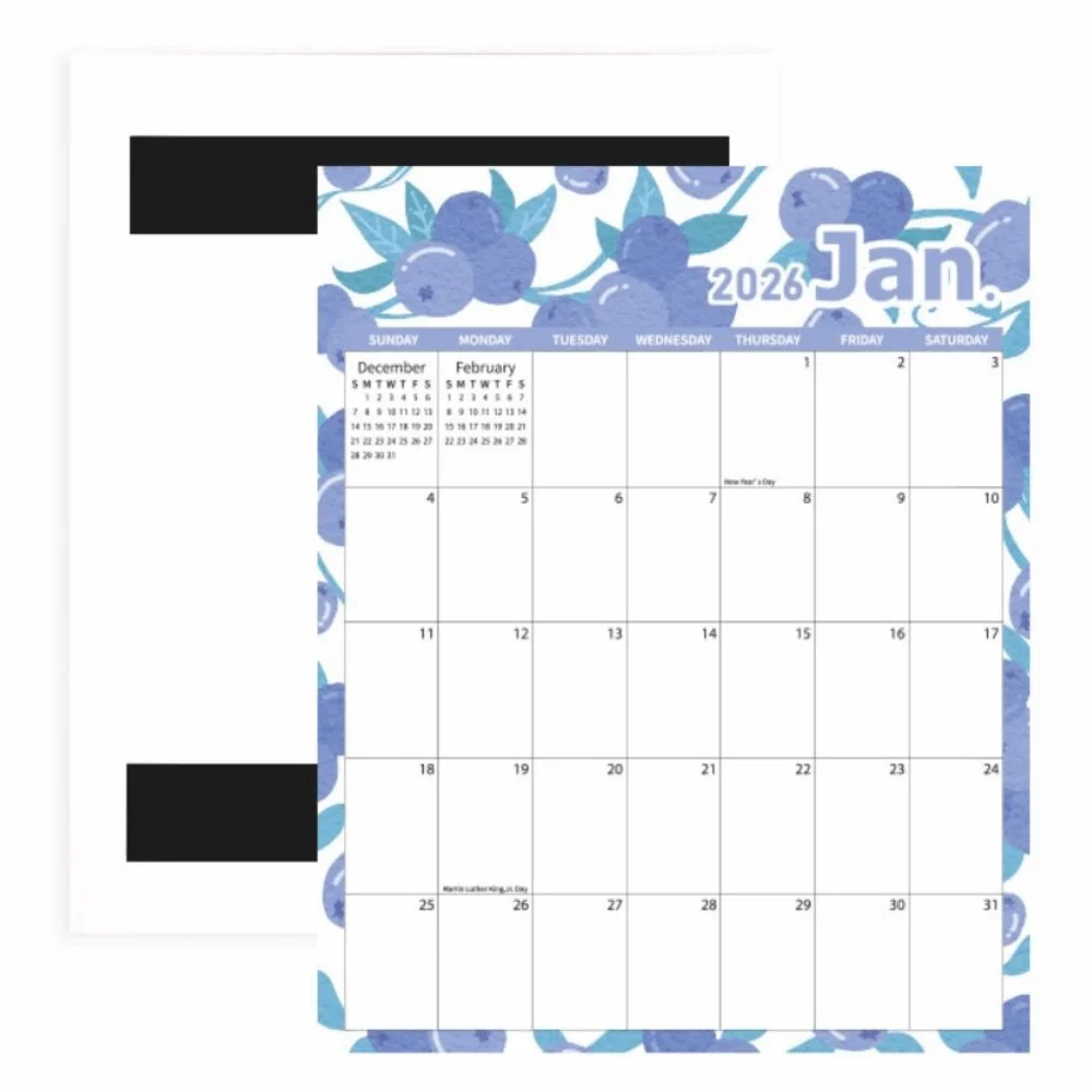 

Creative English Magnetic Calendar Notes Thick Paper 2026 Calendar Colorful To Do List 12 Month Calendar School