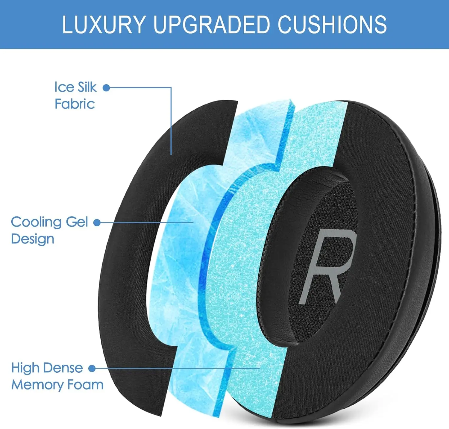 Охлаждающий гель Bose QC45, сменные подушечки для наушников Bose QC45, сменные подушечки для наушников Bose QuietComfort 45, с