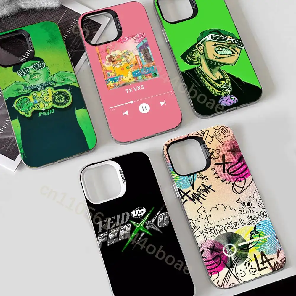 

F-Feid FERXXO VOL Sagrado Phone Case For iPhone 17,16,15,14,13,12,11,Pro,Max,Plus Soft Black Cover
