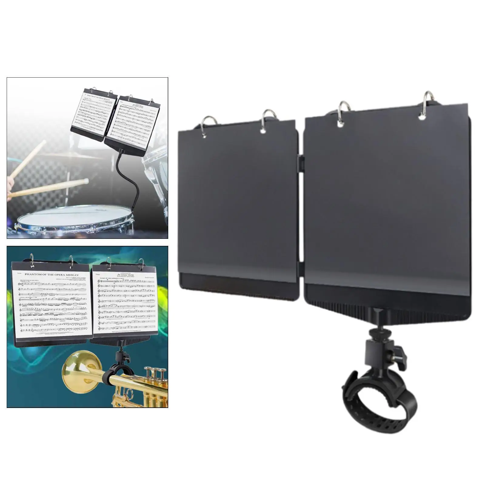 

Clarinet Oboe Sheet Holder Compact for Stage Performance Music Score Reading