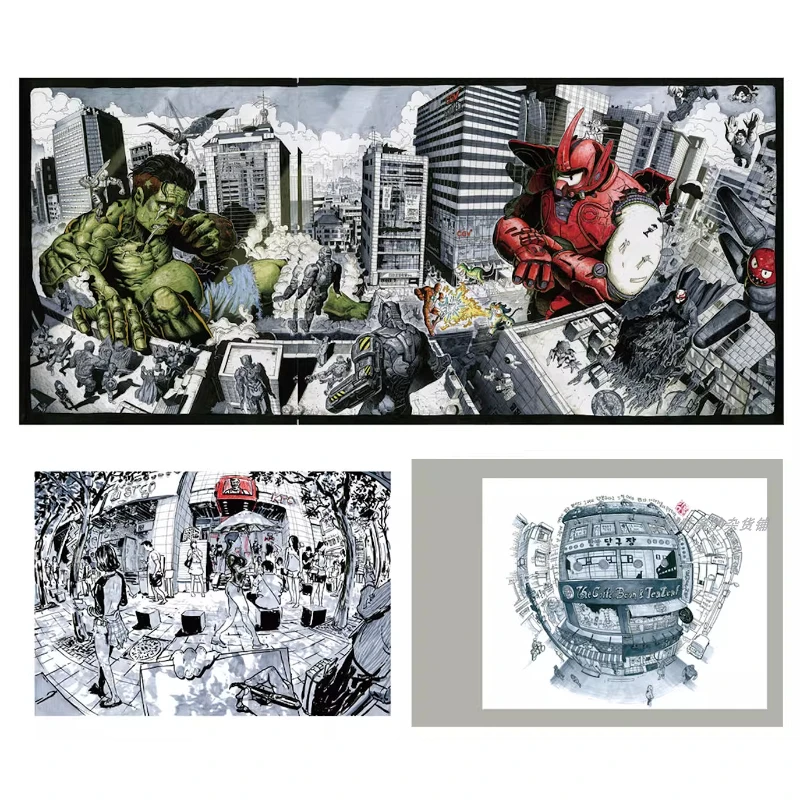 Collection of Works By South Korean Sketching Master Kim Dong-ho Recording Space Through Painting (3 Books)