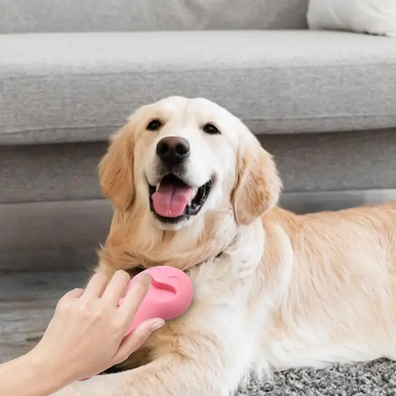 Массажная щетка для ванны для домашних животных, силиконовая массажная щетка для душа, щетка для ухода за собаками, мягкая скрубберная расческа, нескользящая мыть для выпадения, купания, ухода за собаками