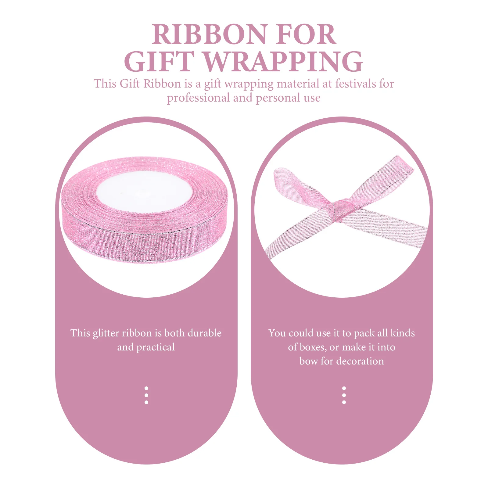 

5 Rolls Glitter Ribbon for Gift Wrapping Colorful Decorative Ribbons for Crafts Packaging Cake Decoration Present Ribbon