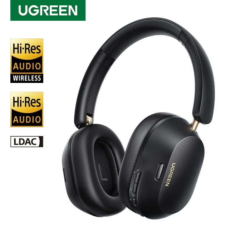 Ugreen-Max5c Auscultadores Bluetooth sem fios, cancelamento de ruído ativo híbrido, Hi-Res, LDAC 75H Spatial Audio Earbuds Headset