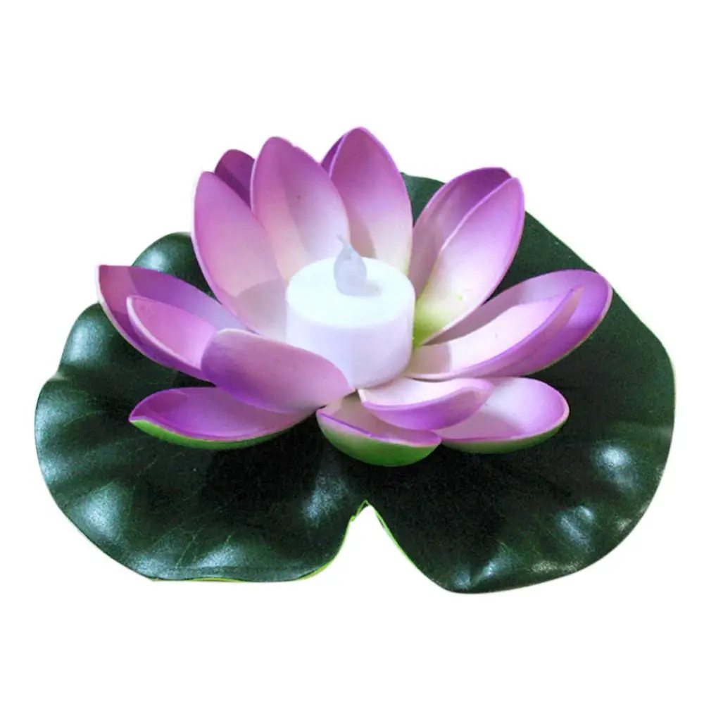 18/28cm Energy Saving Night Light LED Solar Powered Lamp Artifical Floating Lotus Lotus Garden Pool Pond Fountain Decoration