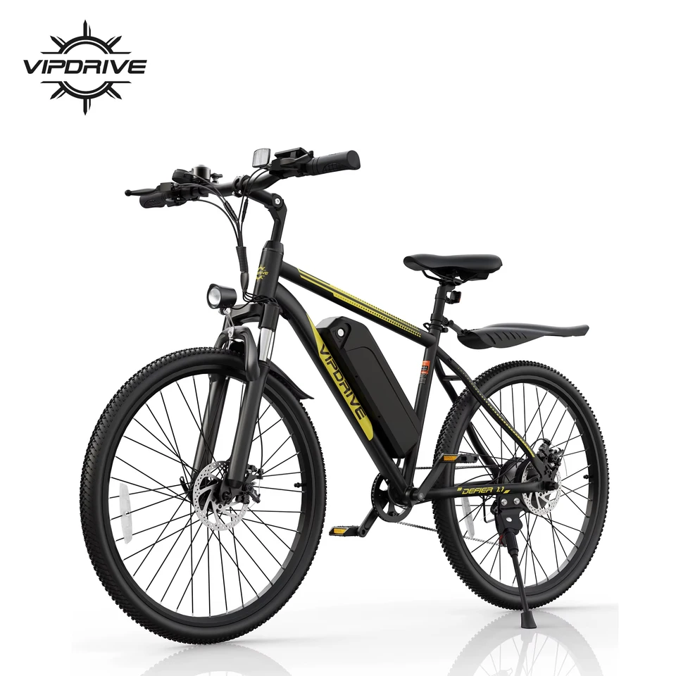 VIPDRIVE Defier 1.1 Adult Electric Bike, 750W Peak Motor, 48V 7.8Ah Battery, 26" Tire, 20MPH Mountain & Road Ebike image 1