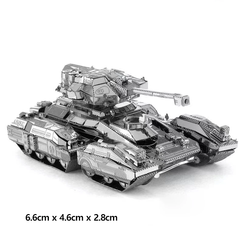 Mfuny 3D Metal DIY Assembled Model Mini Nanoparticle Puzzle Light Wheel HALO Scorpion Tank